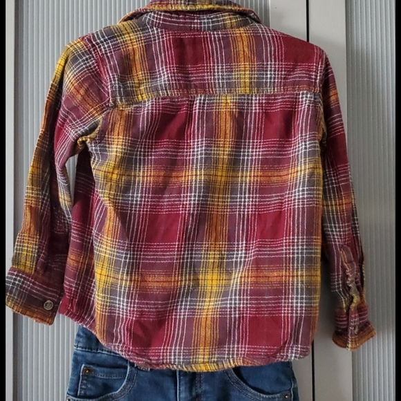 Toddler boys 3T flannel button long sleeve - Picture 4 of 4